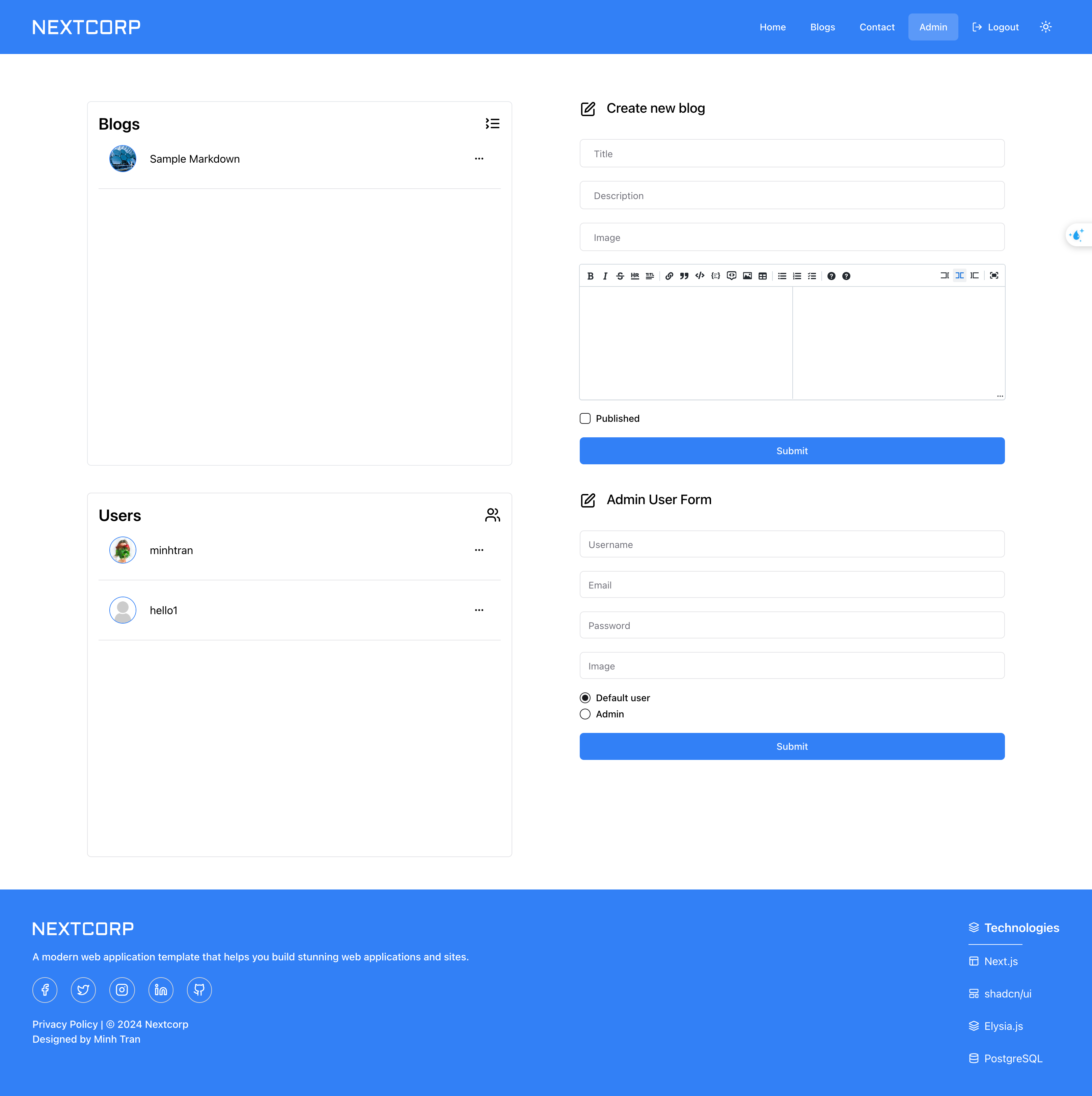 Admin Dashboard